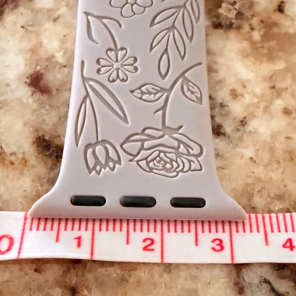 Floral Silicone Apple Watch Bands - Multiple Colors